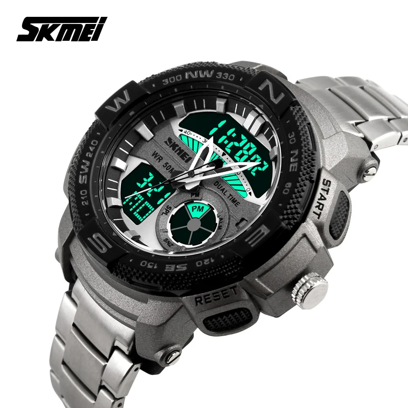 

Watch men Skmei brand Sport Full Steel Digital LED watch reloj hombre Army Military wristwatch relogio masculino Wristwatches