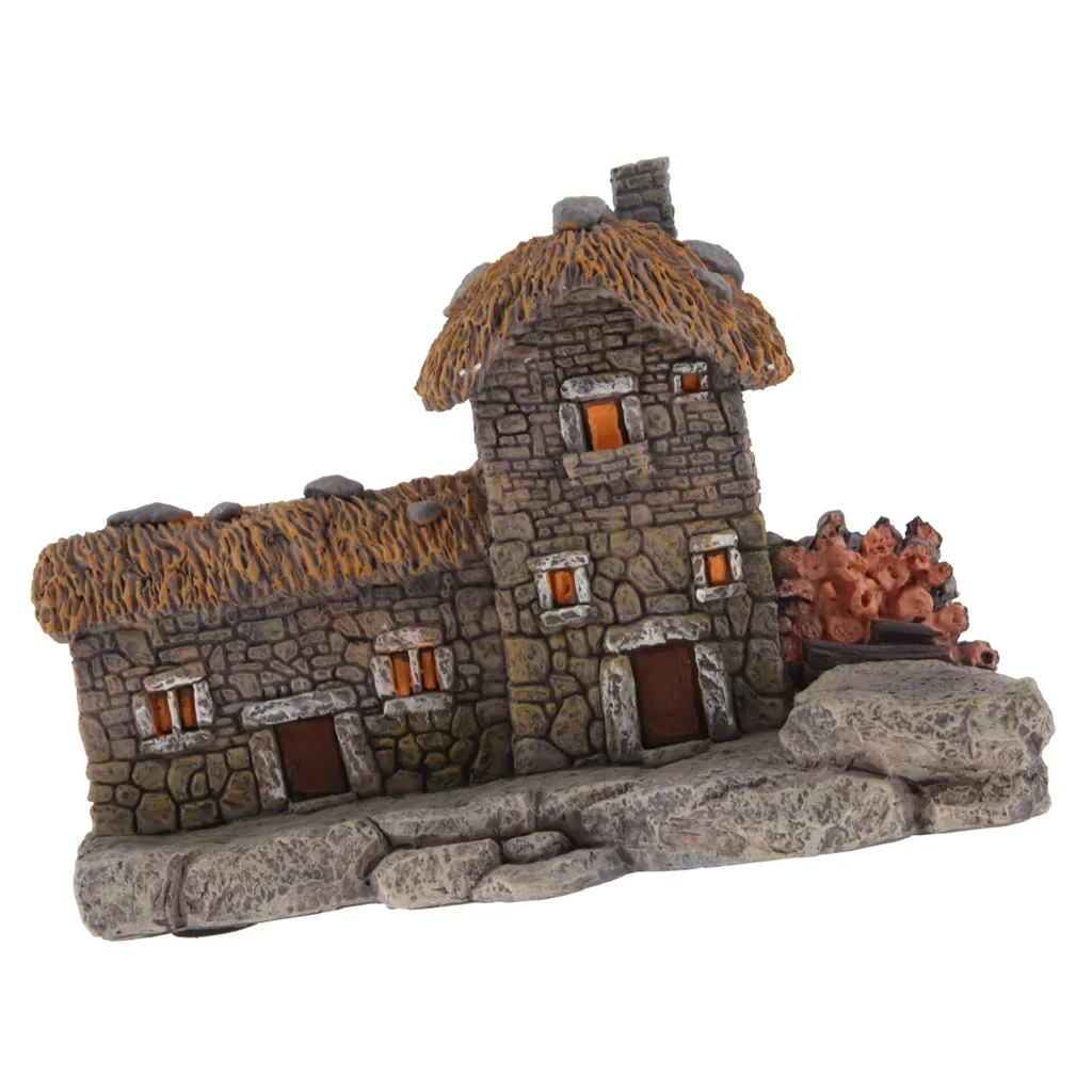 Mini Cottage House Figurine Garden Sculpture Resin Craft Micro Landscape DIY Fairy Garden Accessories Mini Cottage House Figurine Garden Sculpture Resin Craft Micro Landscape DIY Fairy Garden Accessories