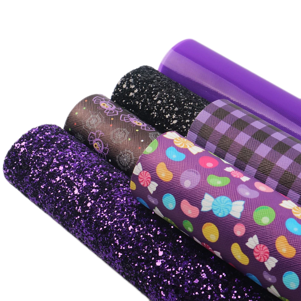 

6Pcs/Set 20*34cm Candy Spot Faux Synthetic Leather Fabric Set,DIY handmade materials for phone case bag shoes,1Yc7297