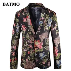 BATMO 2019 Новое поступление весна Высокое качество бархатные Печатные Повседневный Мужской Блейзер, мужские модные костюмы куртки, большие