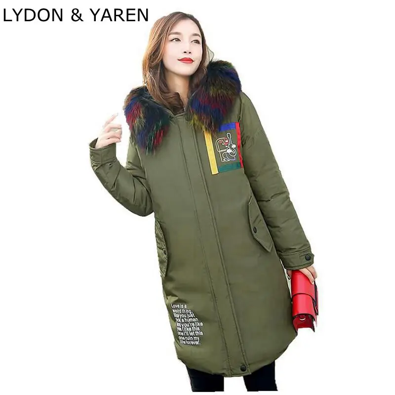 Novelty 2017 winter font b women b font coat font b jacket b font fur collar