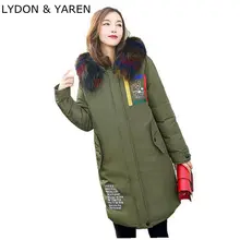 Novelty 2017 winter font b women b font coat font b jacket b font fur collar