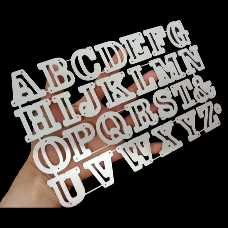 

Alphabet Metal Cutting Dies Stencil DIY Scrapbooking Album Stamp Paper Card Embossing Crafts Decor