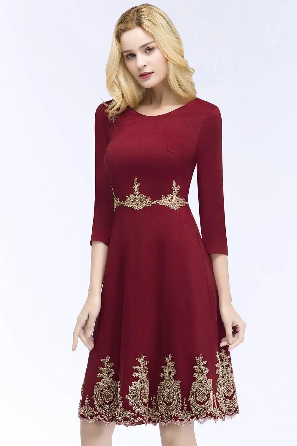 Vestidos de fiesta cortos женские короткие коктейльные платья Аппликация винтажные