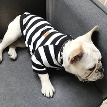 Новая одежда для собак полосатая рубашка жилет для собаки Тедди одежда маленькая собака одежда для щенков
