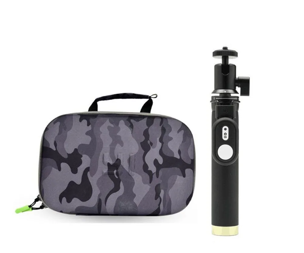 

Carrying Case EVA Box Storage Bag + selfie stick monopod for Xiaomi Yi 4k 2 xiaoyi 4k+ lite Sport Action Camera Accessories