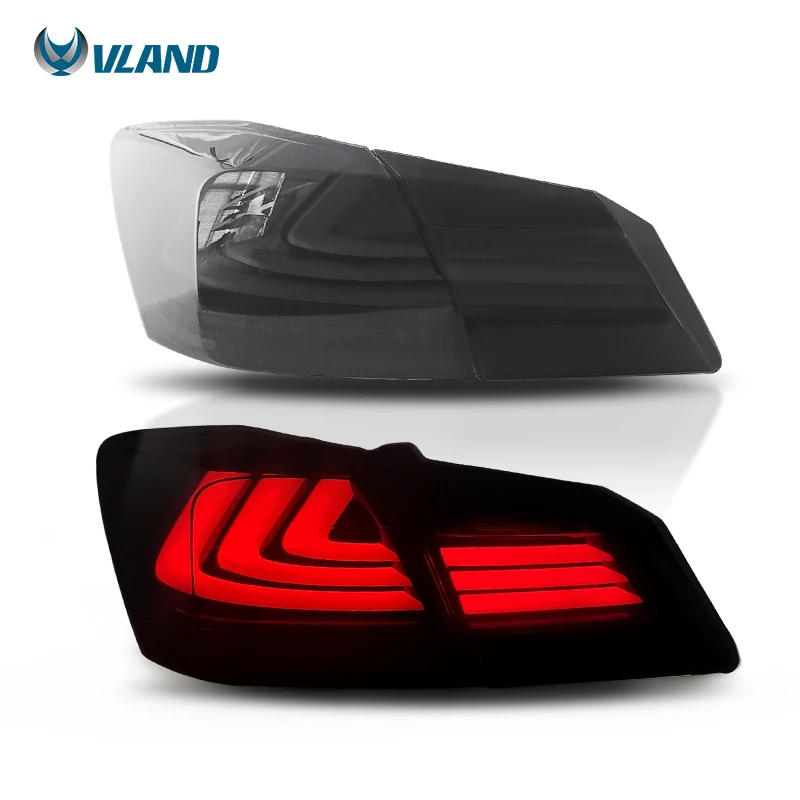 Vland завод для Led задний фонарь для Honda Accord 2013- с мигающим сигналом+ Led подвижный хвост светильник