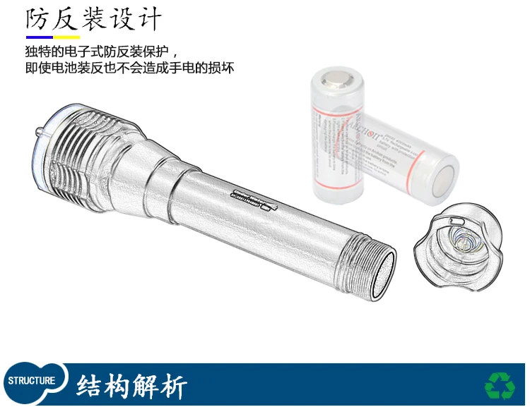 Lanterna por 26650 Novo Archon Cree u2 Led Max 1200 Lumens 100m Mergulho Subaquático Bateria 2022 D22-ii 10 arco moda praia cree u2, led max