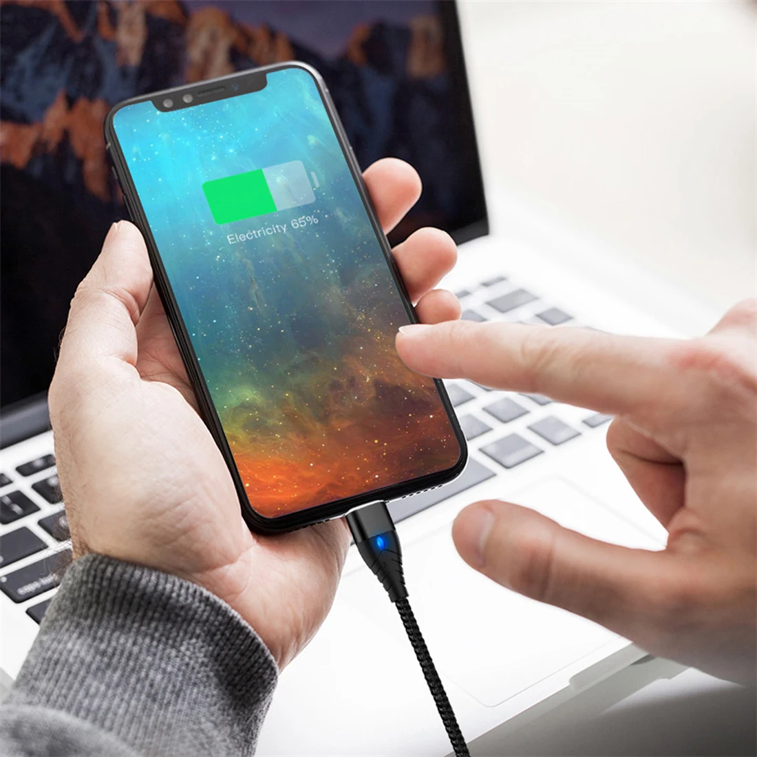 Магнитный кабель Micro usb type C для iPhone Lighting Cable 1 M 3A провод для быстрого заряда type-C Usb магнитное зарядное устройство кабели для мобильных телефонов