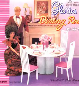 barbie table and chair set