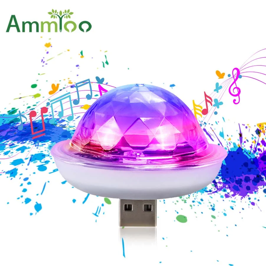 

UFO Mini USB Led Party Lights Music/Sound Control Stage Lighting Effect Lamp Colorful LED DJ/Disco/Stage Light Led Home Decor