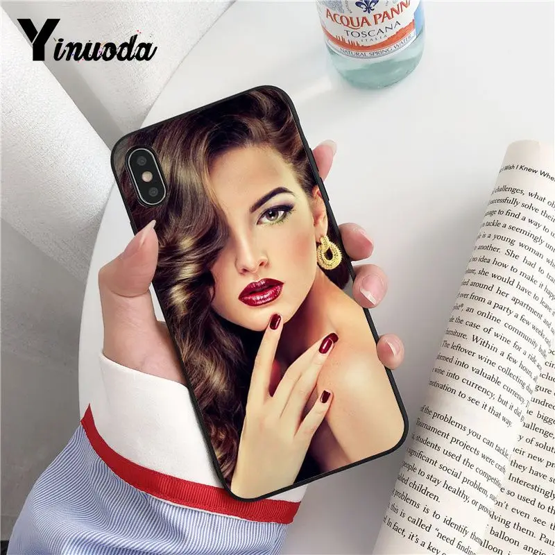 Yinuoda Angelina Jolie черный ТПУ мягкий телефон чехол для iphone 8 7 6 6S Plus 5 5S SE XR X XS MAX Coque Shell Fundas Capa