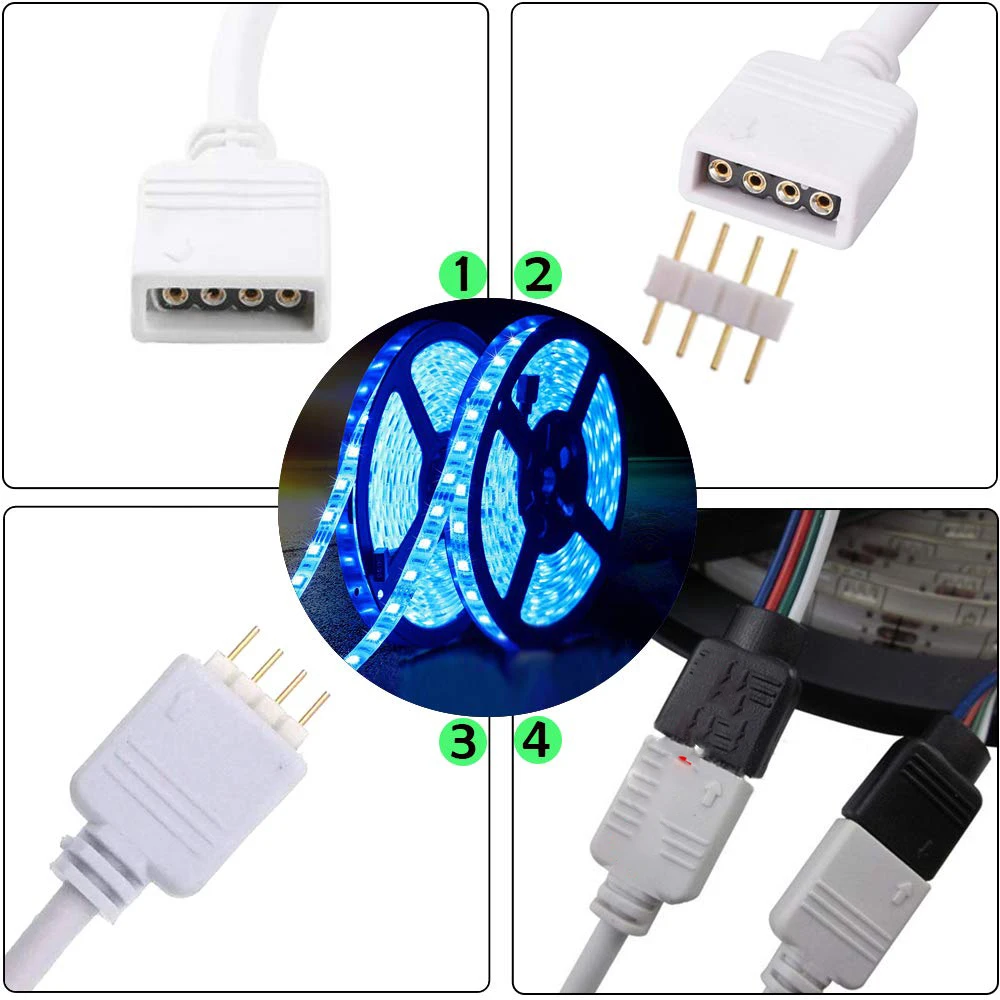 4Pin 5pin RGB коннектор rgbw кабель от 1 до 2 3 4 гнездо к гнезду разветвитель Удлинительный