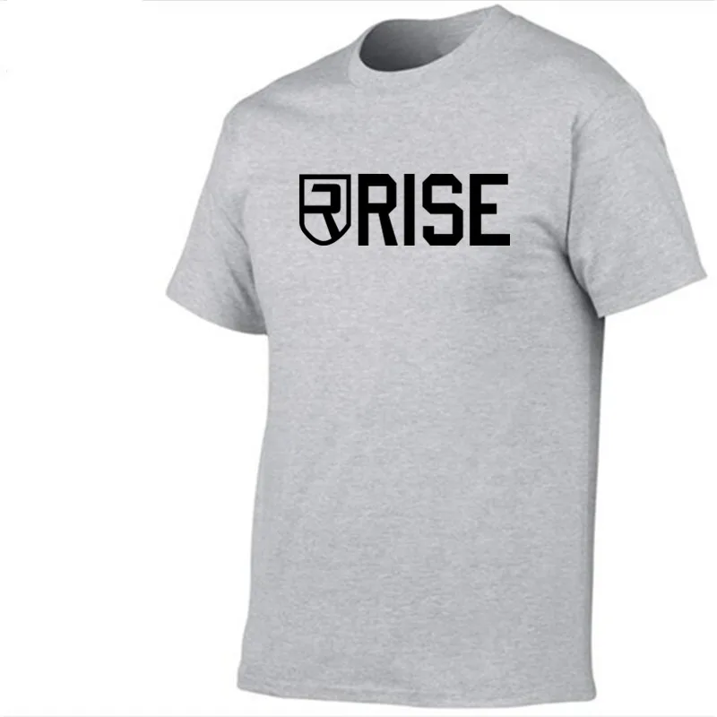 

2018 New Fashion Men's T Shirts Tops Crossfit RISE Casual Printing Workout building Short Sleeved Fitness Tees T-Shirts