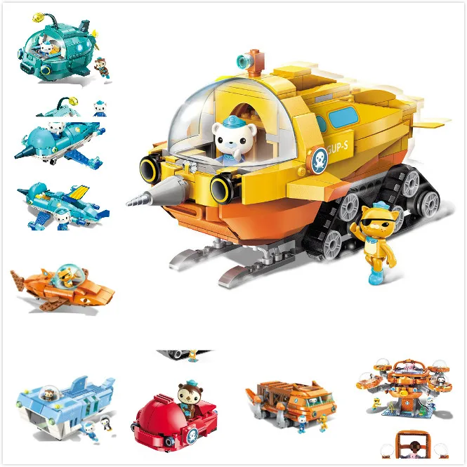 Octonauts Осьминог 3708 698 шт. игровой набор и Barnacles модель Конструкторы для строительства Кирпичи совместимы с игрушками для детей