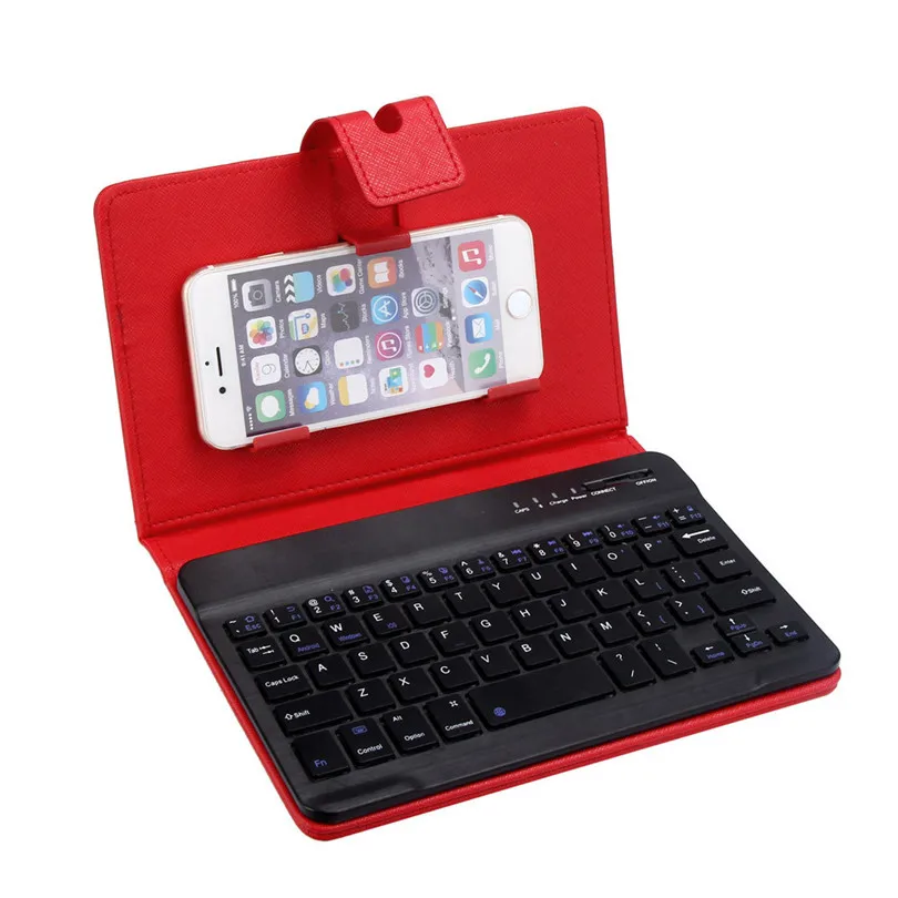 

Leather case With Detachable Bluetooth Keyboard For 5-7Inch IOS Android Phone Tablet A30