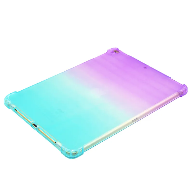 Wekays Gradual Change TPU Case For New iPad 2018 2017 9.7'' Multicolour Clear Tablet Cover For iPad 9.7 2017 Case Coque Fundas