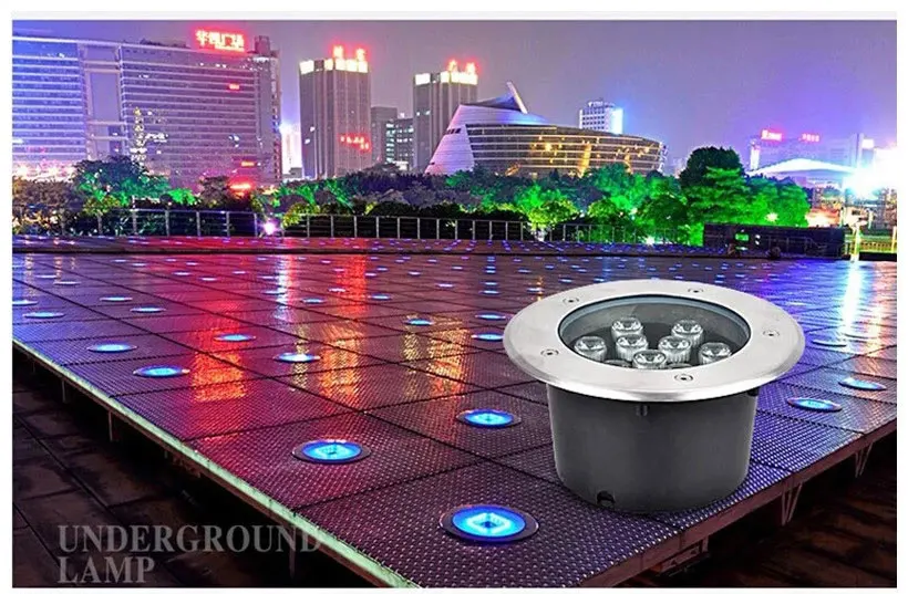 Lâmpada de Chão Ac220v à Prova Led ao ar Água 12 1 w Led Subterrâneo Luz Enterrado Lâmpada Inground Iluminação Livre Piso Rebaixado Ip67 d' 110 v 19 V 12 V 1 W LED Subterrâneo
