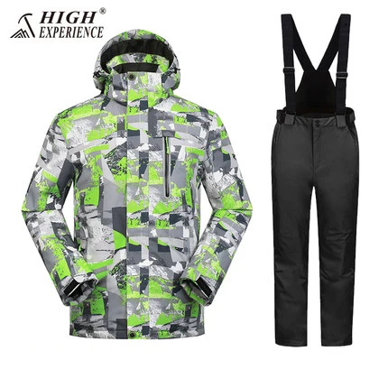 Высококачественная Мужская лыжная куртка, куртки, зимние теплые костюмы, ветровка, Снежная одежда, лыжная куртка для катания на лыжах, сноуборде и штаны - Цвет: color16
