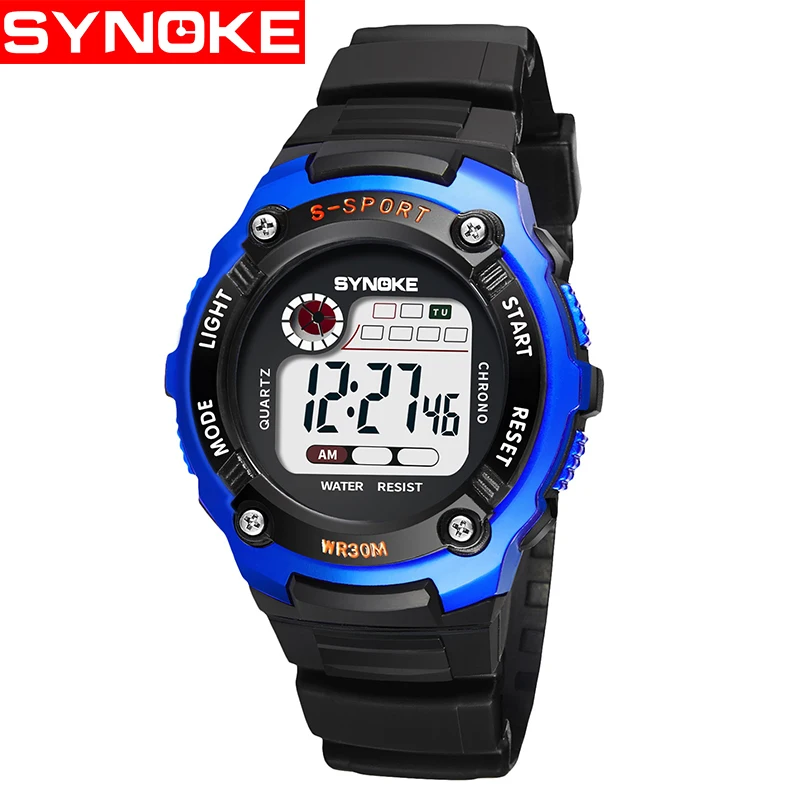 SYNOKE NEW Digital Children Watch  Electronic Child Sport Wrist Watch Digital-watch for Girl Boy Kids Watches Girls Boys Clock