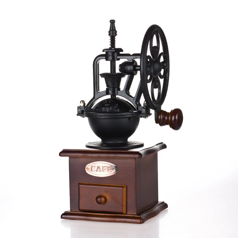 

Manual Coffee Grinder Household Wooden Coffee Maker With Ferris Wheel Design Mini Coffee Bean Grinder For Home Decoration Gift