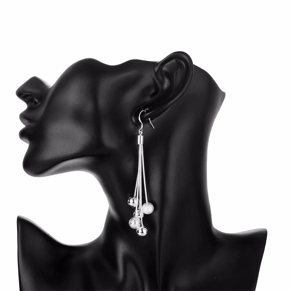 Большая распродажа, Женские Ювелирные изделия, полированные готовые браслеты, y-образные ожерелья, висячие серьги, посеребренные бусы, африканские ювелирные наборы - Окраска металла: Earring
