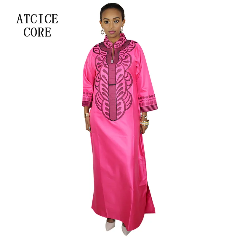 african fashion style African New Bazin Embroidery Dresses Long Dress Without  Scarf Soft Material LA066 african couple outfits