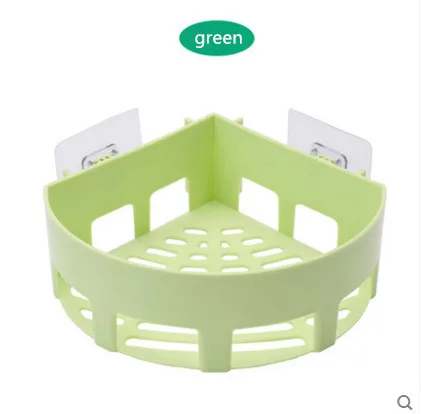 Стеллаж для хранения, полка для ванной комнаты, буровая Полка для кухни на присоске, настенный держатель для зубных щеток, полка для хранения и коробка - Цвет: green