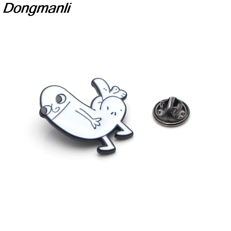 Забавные металлические эмалевые булавки и броши P3360 Dongmanli dickприклада для женщин