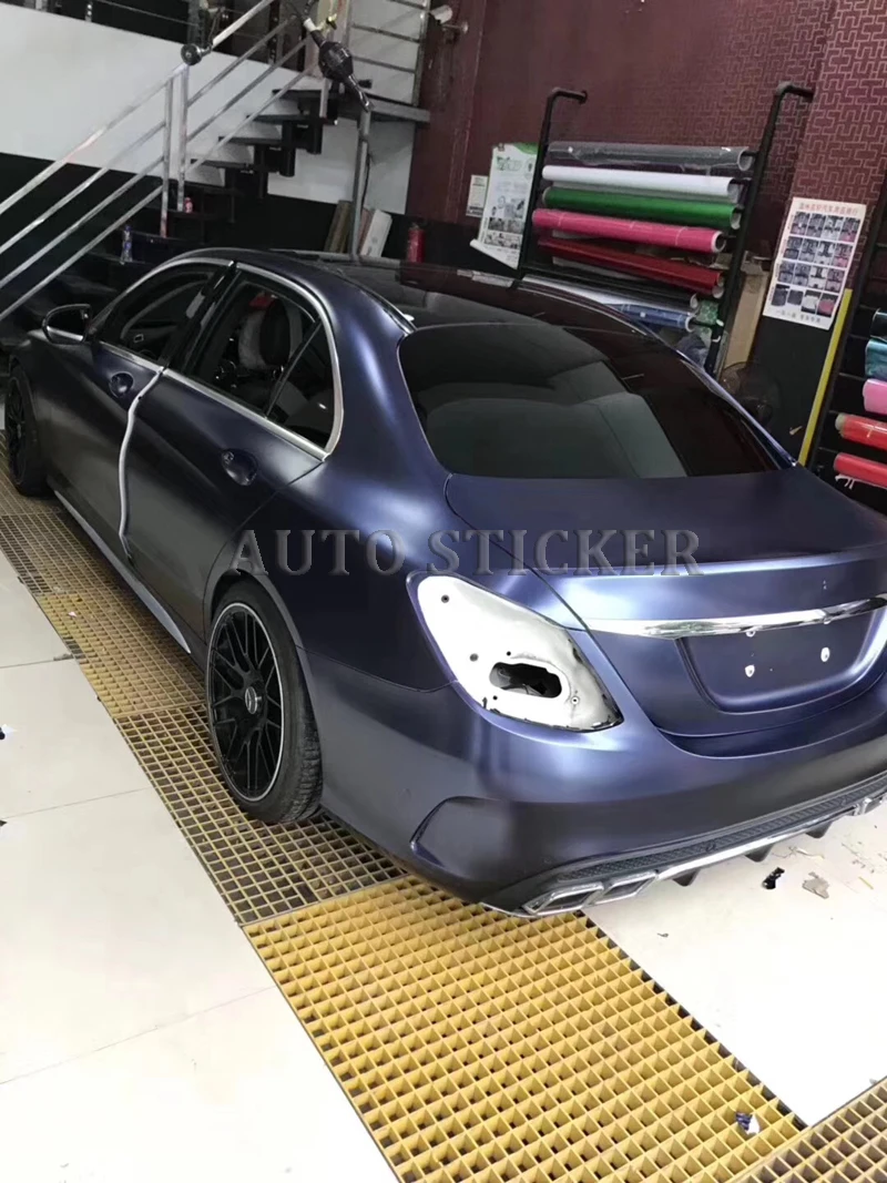 Midnight blue pearl metal metallic car wraps 11