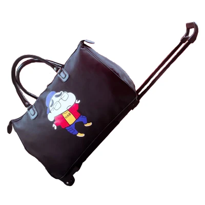 Модный водонепроницаемый чемодан на колесиках чемодан для багажа на колесиках портативный Багаж складной женский/мужской чемодан с колесом - Цвет: D