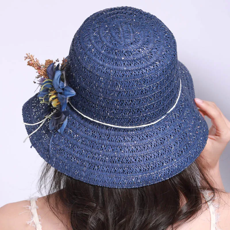 القطن الصلبة طباعة قبعة الشمس الأشعة فوق البنفسجية حماية واسعة حافة النساء الصيف كاب الكبار عارضة السماء الزرقاء قبعات صيفية للنساء السيدات...