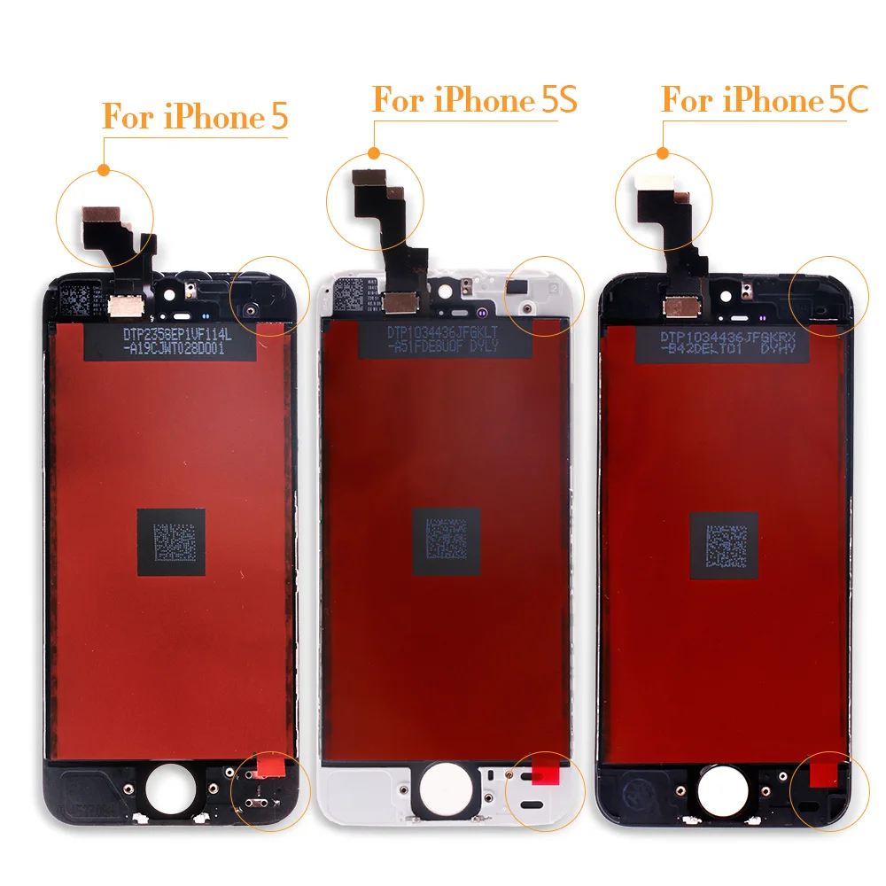 Без битых пикселей ЖК дисплей для iPhone 5 экран и сенсорный дигитайзер сборка