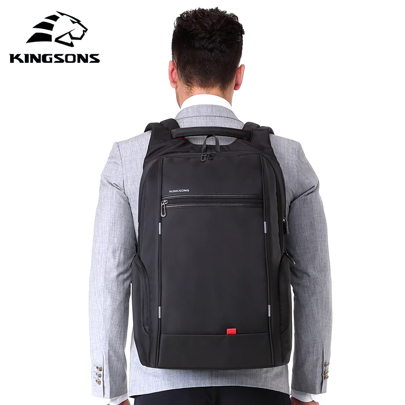 KINGSONS New 15 Inch Big Capacity Laptop Backpack Men Women Fashion Backpack Business Leisure Travel Student Backpack