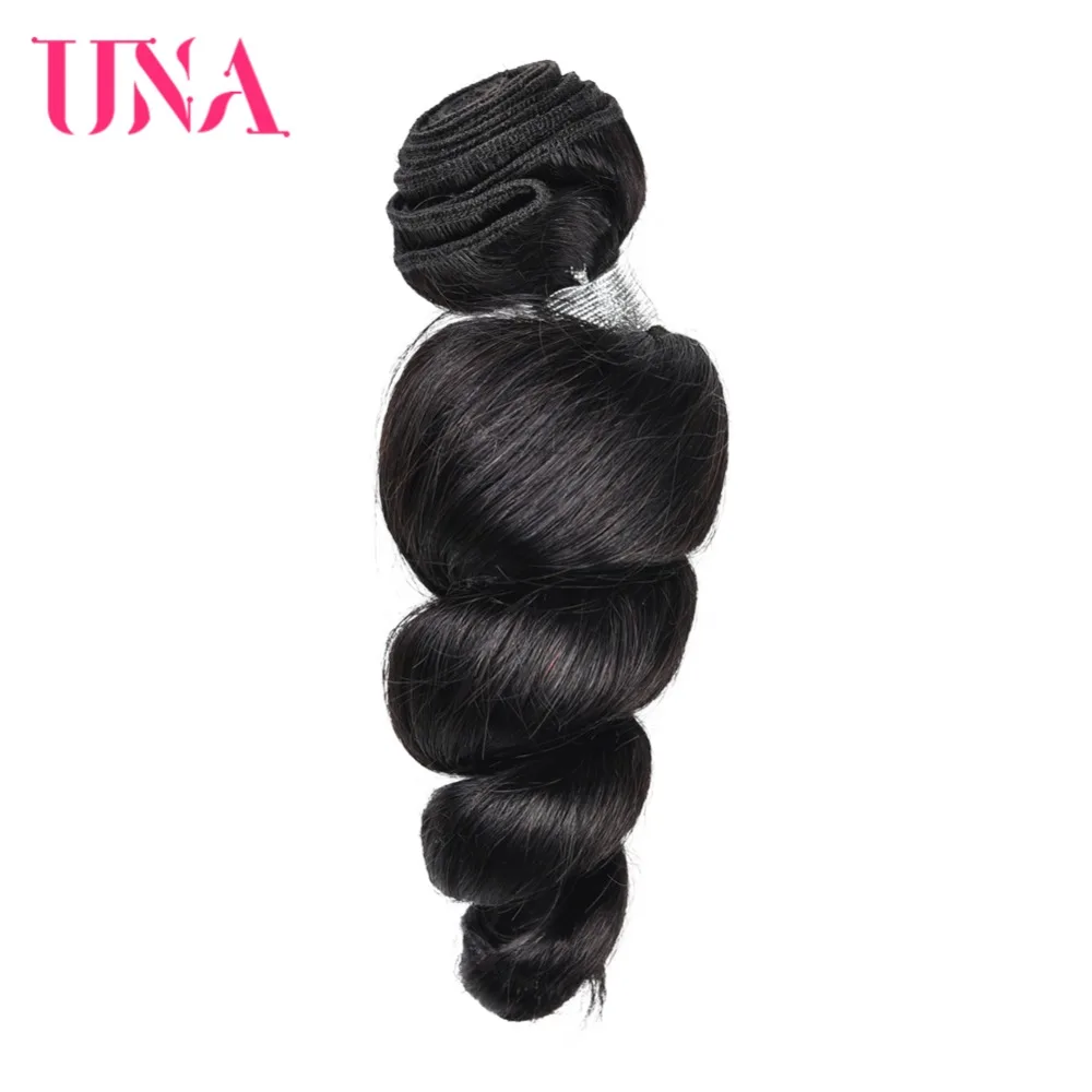 UNA Brazilian Loose Wave Bundles 100% Human Hair Bundles 1 PC 16-26inches Non Remy Hair Weave Extension Can Buy 3 Or 4 Bundles