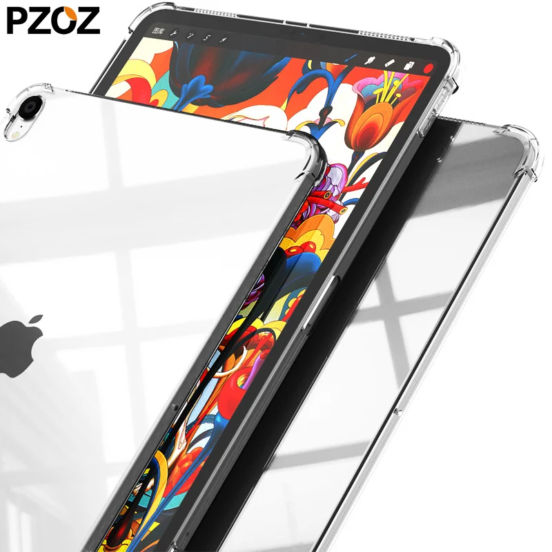 

PZOZ For ipad Pro 11 Case Cover Silicone Tpu Shockproof Back Cover Tablet Case For Apple ipad Pro 2018 11 nch Protection Shell