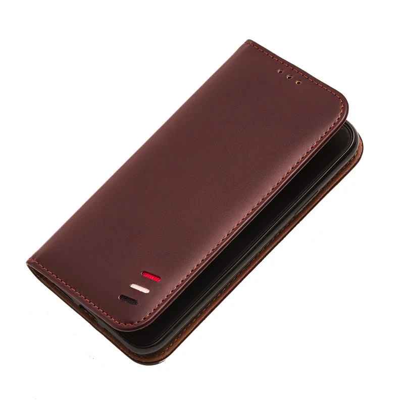 Кожаный чехол-кошелек для xiaomi redmi Note 6 Pro Note 5 plus 5A Note 4 X S2 3S A1 A2 lite 4A чехол для Xiaomi Mi 8 lite F1 note 3 - Цвет: Шоколад