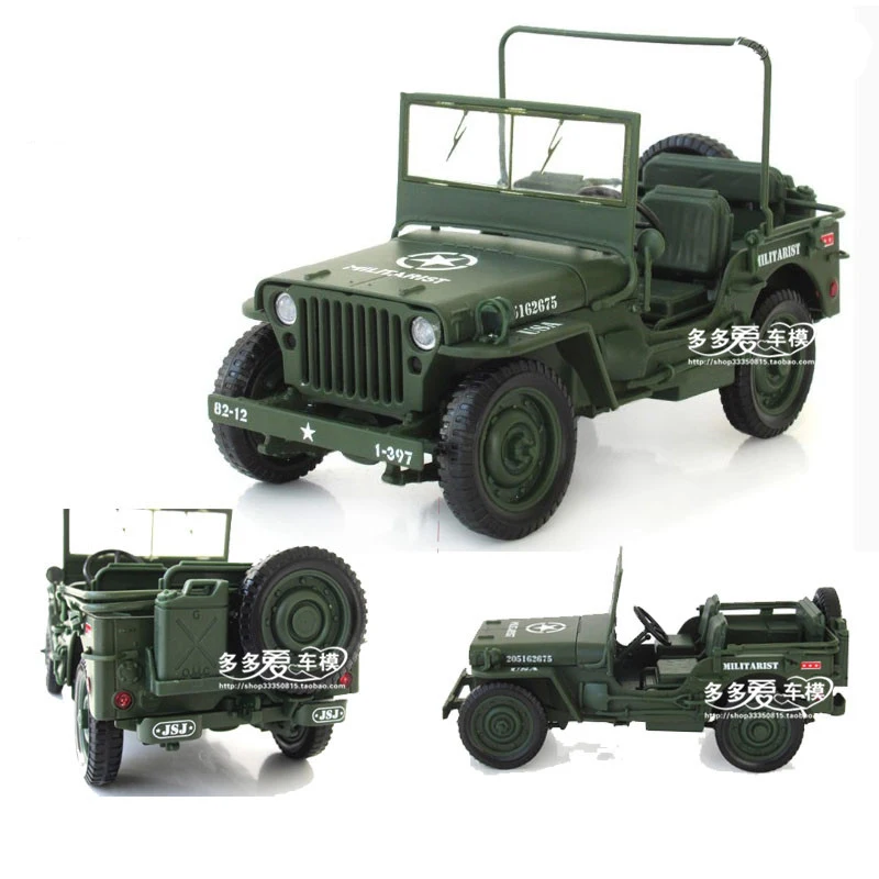 

1:18 Jeep Military Tactics Alloy Diecast Car Model Opening Hood Panels To Reveal The Engine For Children Gift Toys