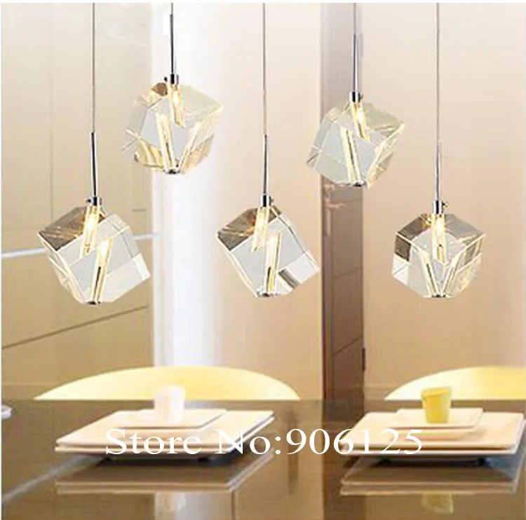 

Modern Crystal Pendant Light Cubic Crystal Pendant Light Lighting Lamp Used in Bar Restaurant Guaranteed 100%+Free shipping!