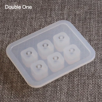 

Rectangle Shape 6 Round Space Silicone Resin Mold Jewelry Making DIY Craft Handmade White Six-block Box 1 pc 9mm