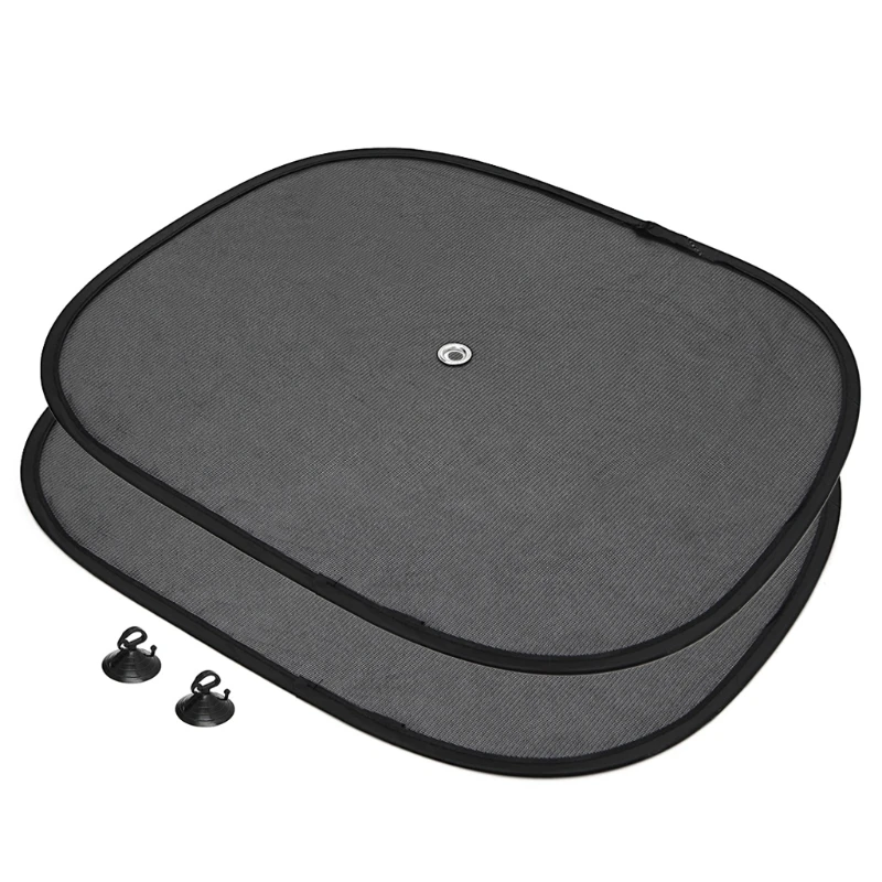 New New Arrive 2Pcs Car Window Sunshade Sun Shade Visor Side Mesh Cover Shield Sunscreen Black 44 x 36 cm