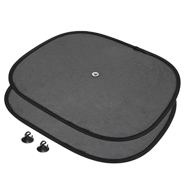 2019 New New Arrive 2Pcs Car Window Sunshade Sun Shade Visor Side Mesh Cover Shield Sunscreen Black  44 x 36 cm 2