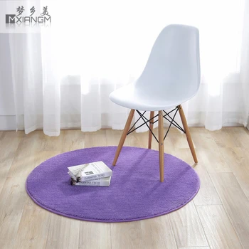

Household Solid Round Mat for Bedroom Livingroom Round Area Rug Non-slip Carpet redondo Tapete tapis salon