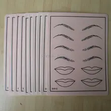 10 шт./лот Высокое качество Перманентный макияж бровей кожа для обучения татуировкам для бровей Губы кожа для тренировки для начинающих