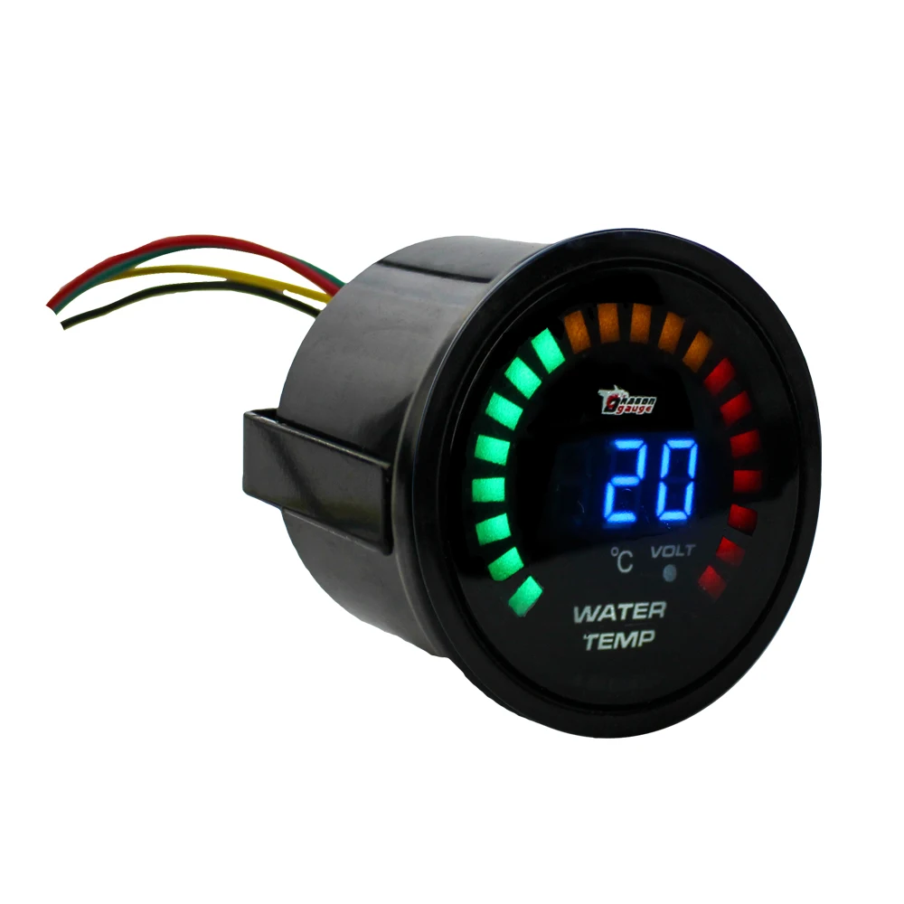 Original Logo 52mm 2 Inch LCD Digital Water Temp Gauge With Sensor