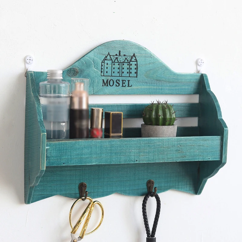 رف خشبي للديكور جدار رفوف التخزين مجلة كتاب عرض المنظم الرجعية شنقا رف السنانير الرئيسية معيشة