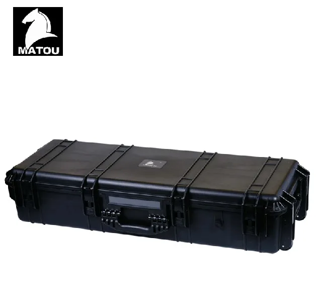 long Tool case toolbox Impact resistant sealed waterproof case Photographic equipment camera case gun case with pre-cut foam