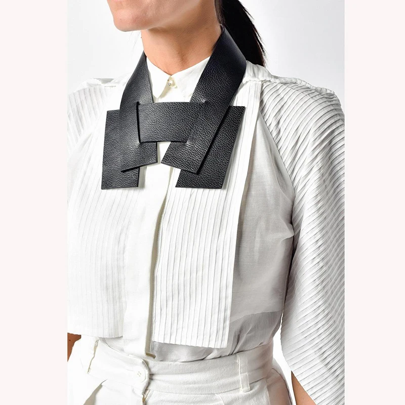 

YD&YDBZ New Designer Handmade Necklaces Women's Torques Collar Black Leather Necklaces Harajuku Gothic Jewellery Strange Things