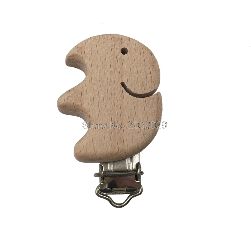 Natural Beech Wood Baby Pacifier Clips Dummy Clips DIY Pacifier Chain Accessory J07 Drop shipping