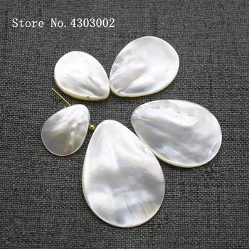 

50pcs/lot 100% Real Natural Drop Mother of Pearl shell for DIY Jewelry White Pear & Teardrop MOP Pearl shell For Earrings